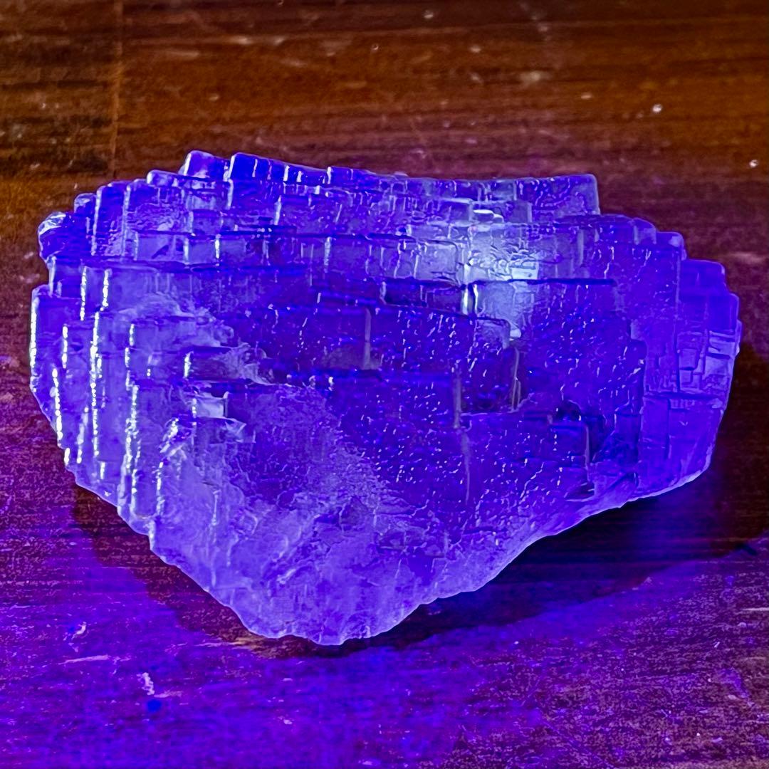 美品 フローライト ライトブルー 372.4ct 幾何学模様 蛍石 原石 鑑賞石