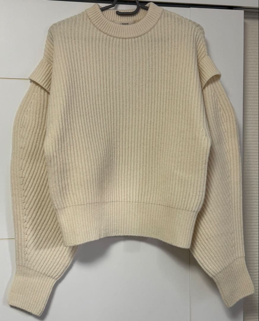 こ*き様 LOHEN ローヘン　レイヤードスリーブニット　 WHITE