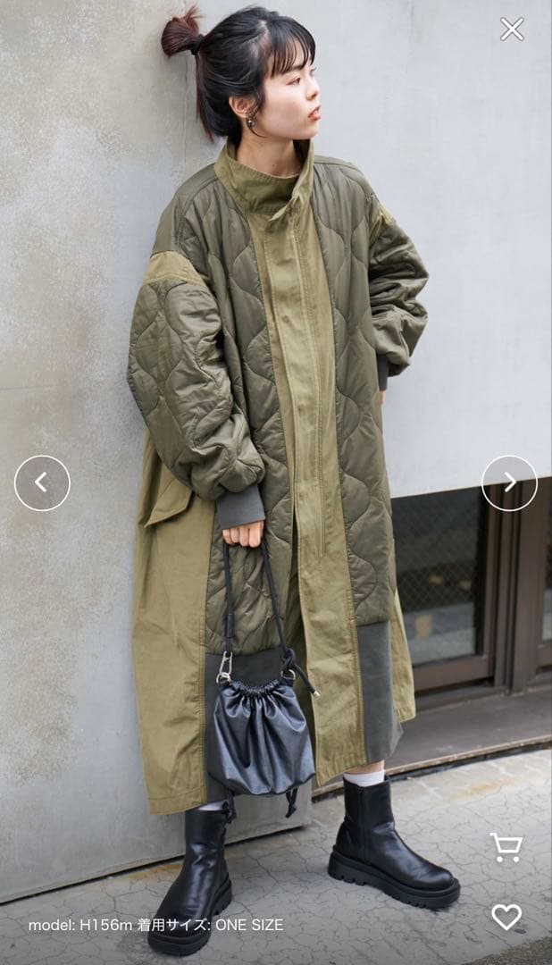 【etsinta/エシンタ】切替マキシミリタリーコート