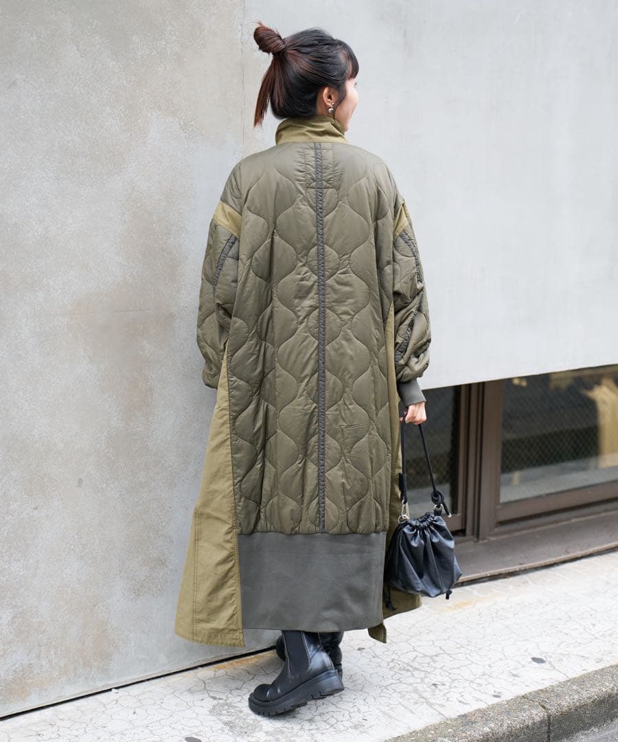 【etsinta/エシンタ】切替マキシミリタリーコート