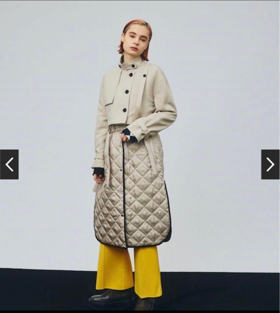 完売品・半額以下‼️最終値下げ‼️美品 ミクスチャーキルティングコート