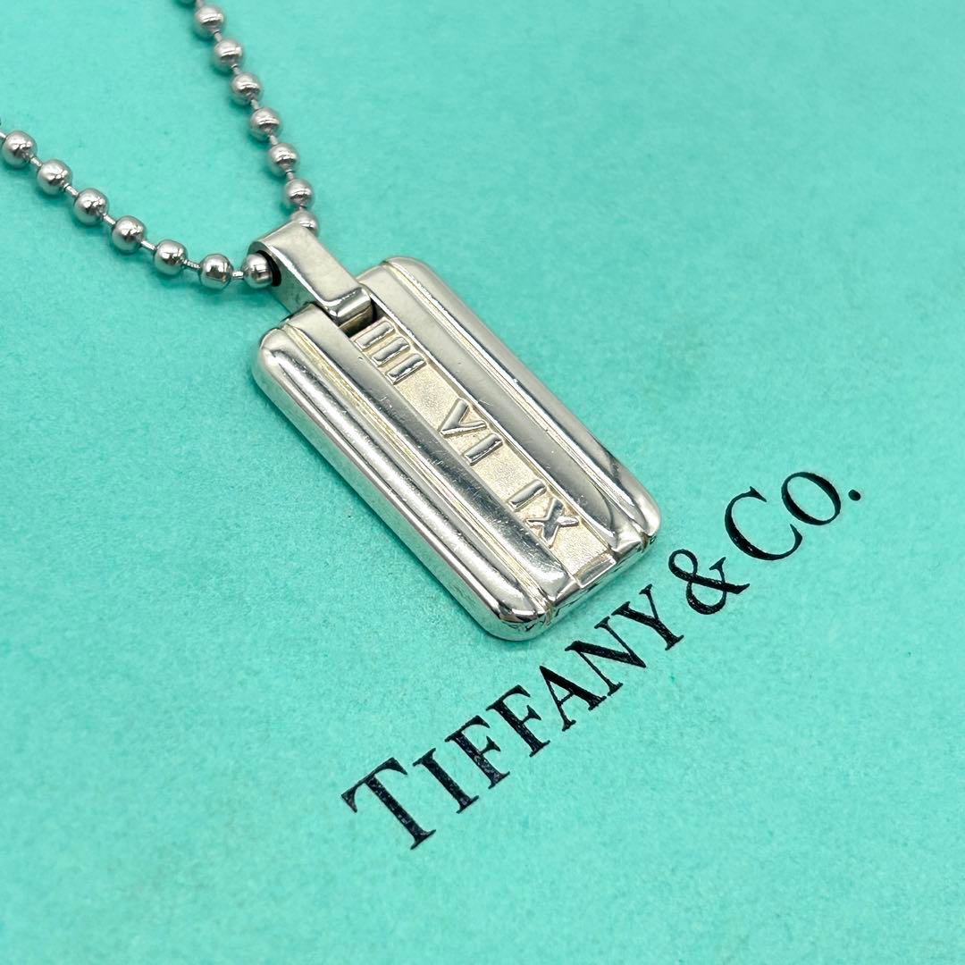 ティファニー　アトラス　プレート　ネックレス　シルバー　925 社外チェーン