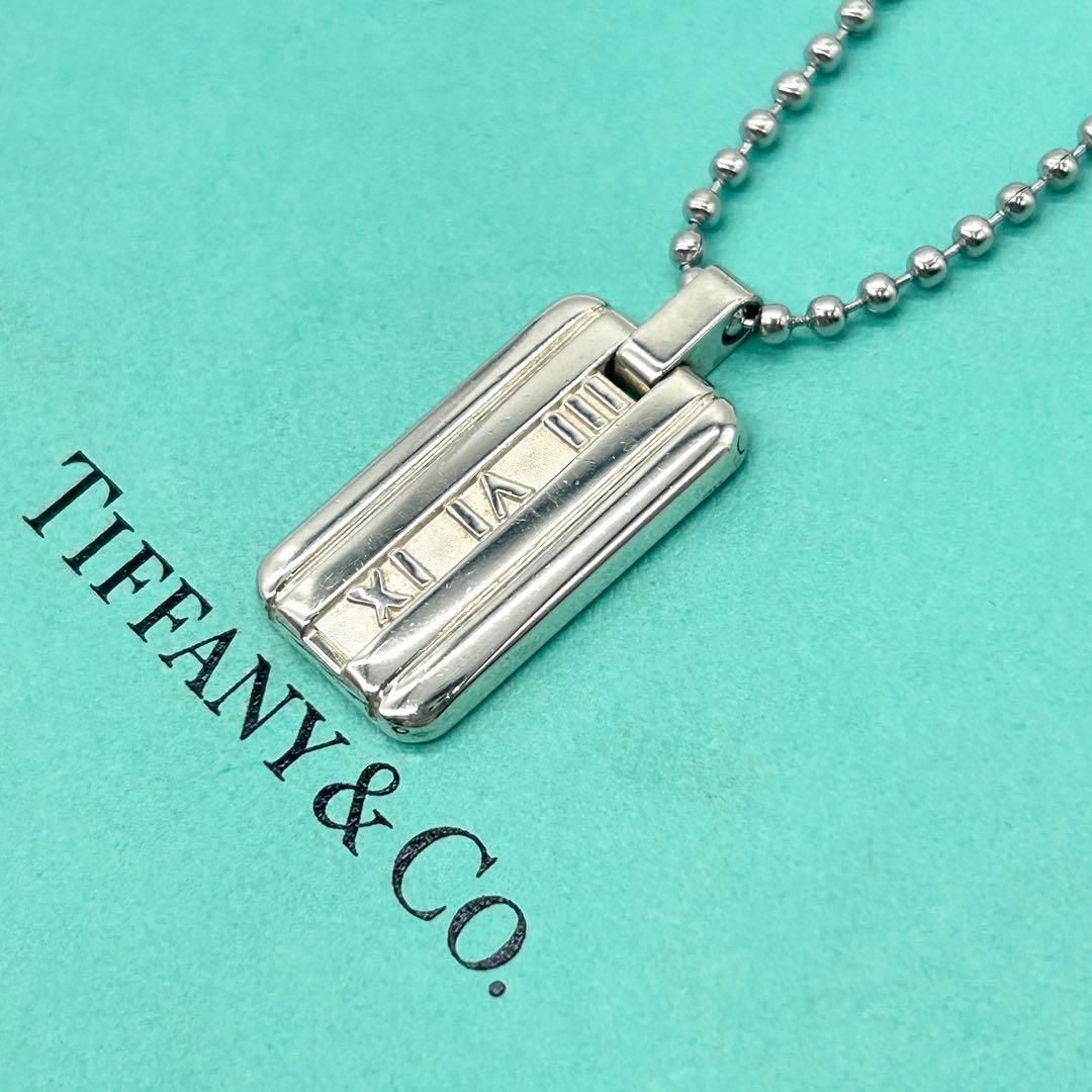 ティファニー　アトラス　プレート　ネックレス　シルバー　925 社外チェーン
