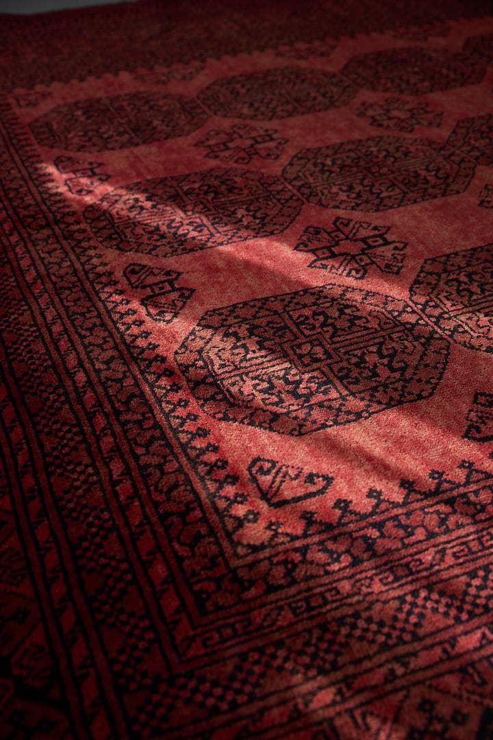 大型ヴィンテージラグ　トライバルラグ　アフガニスタン産（274×198cm）赤