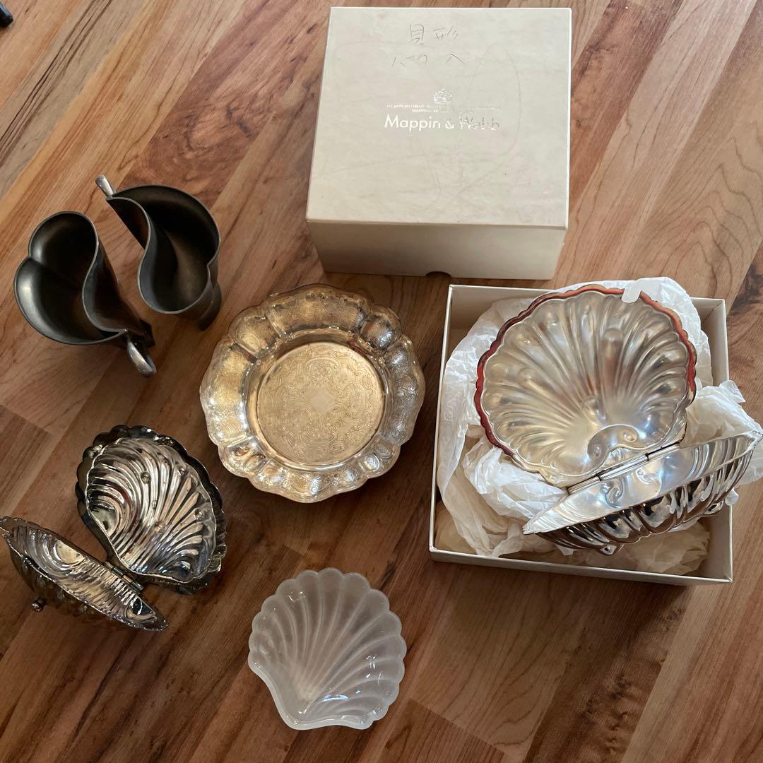 mappin&webb貝殻銀皿ほか計4点