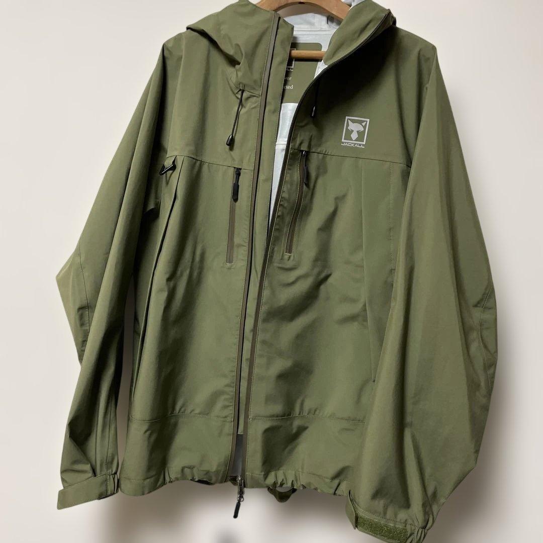ジャッカル　クラウドシェルジャケット　オリーブ　L