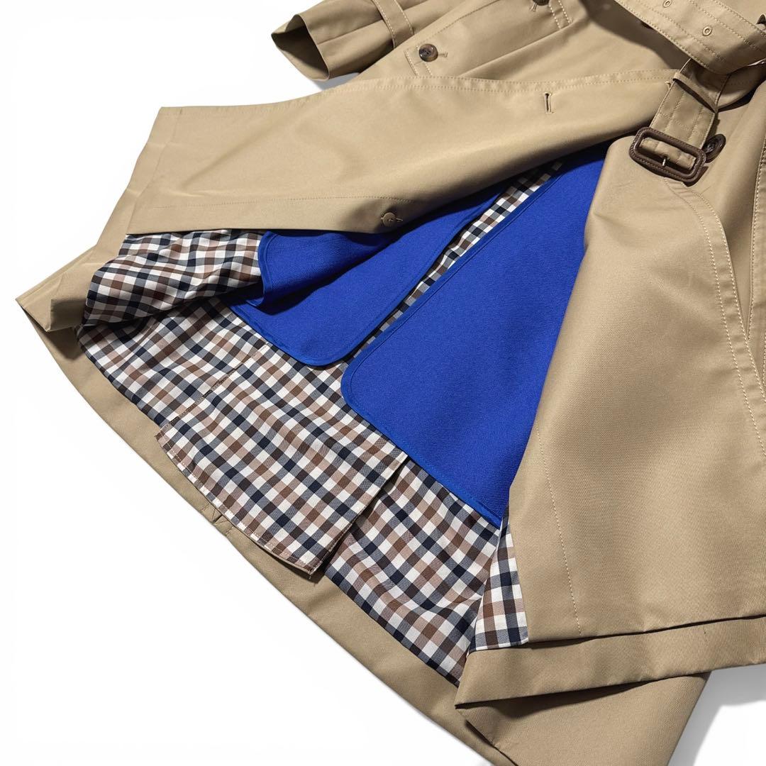 極美品✨️￥15万　アクアスキュータム　ベーシック トレンチコート ハニーベージュ