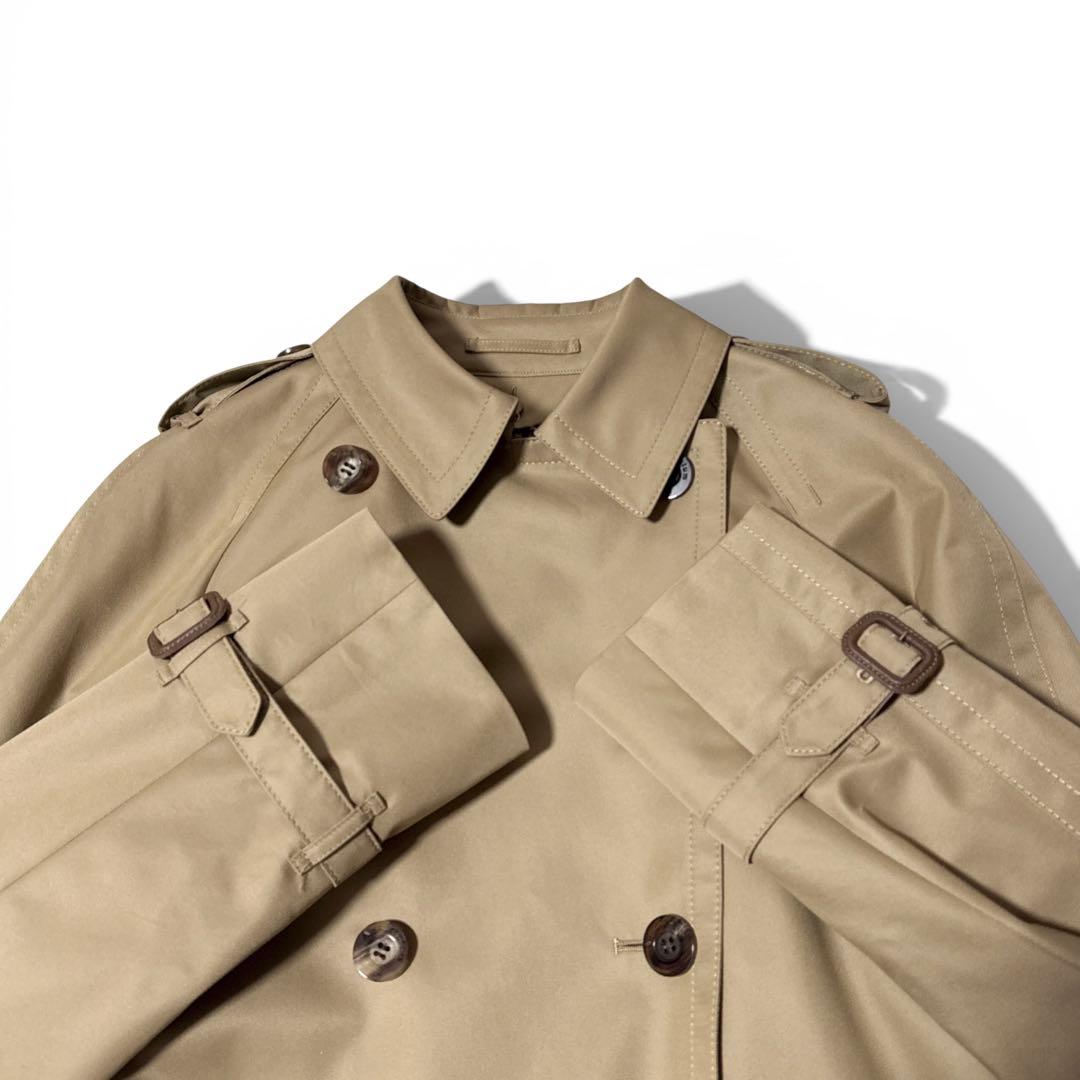 極美品✨️￥15万　アクアスキュータム　ベーシック トレンチコート ハニーベージュ
