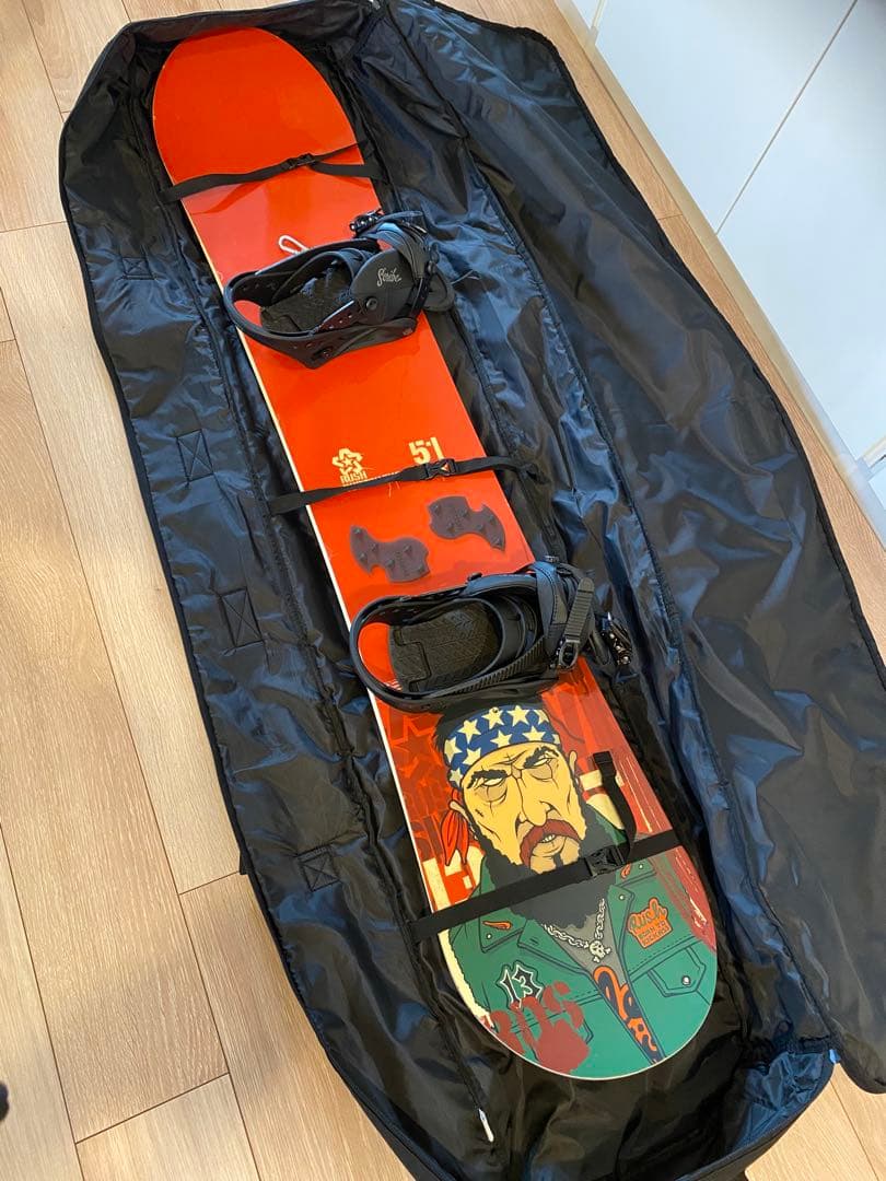 BURTON スノーボード151 ビンディング　リーシュコード　ケースセット