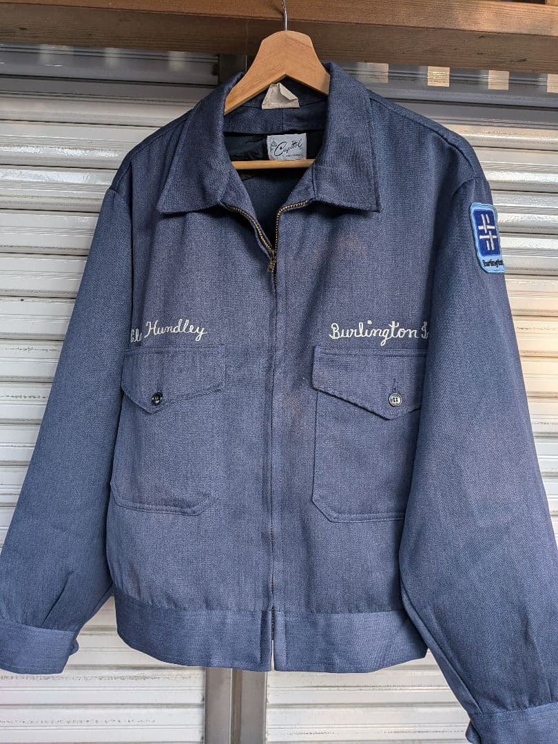 希少60s　Capital ワークジャケット ウィップコード ウールギャバ