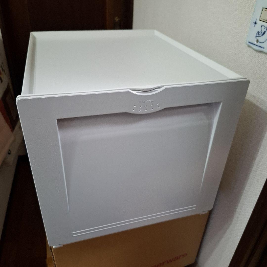 12/14迄値下げ⭐タッパーウェア①スーパーチェスト・ミニ　【ディープ】ホワイト