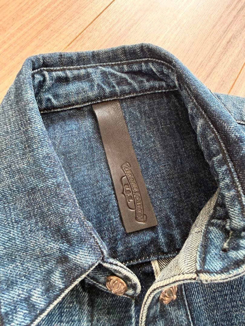 クロムハーツ 　ルーズエンド クロスパッチデニム長袖シャツ　デニムシャツ