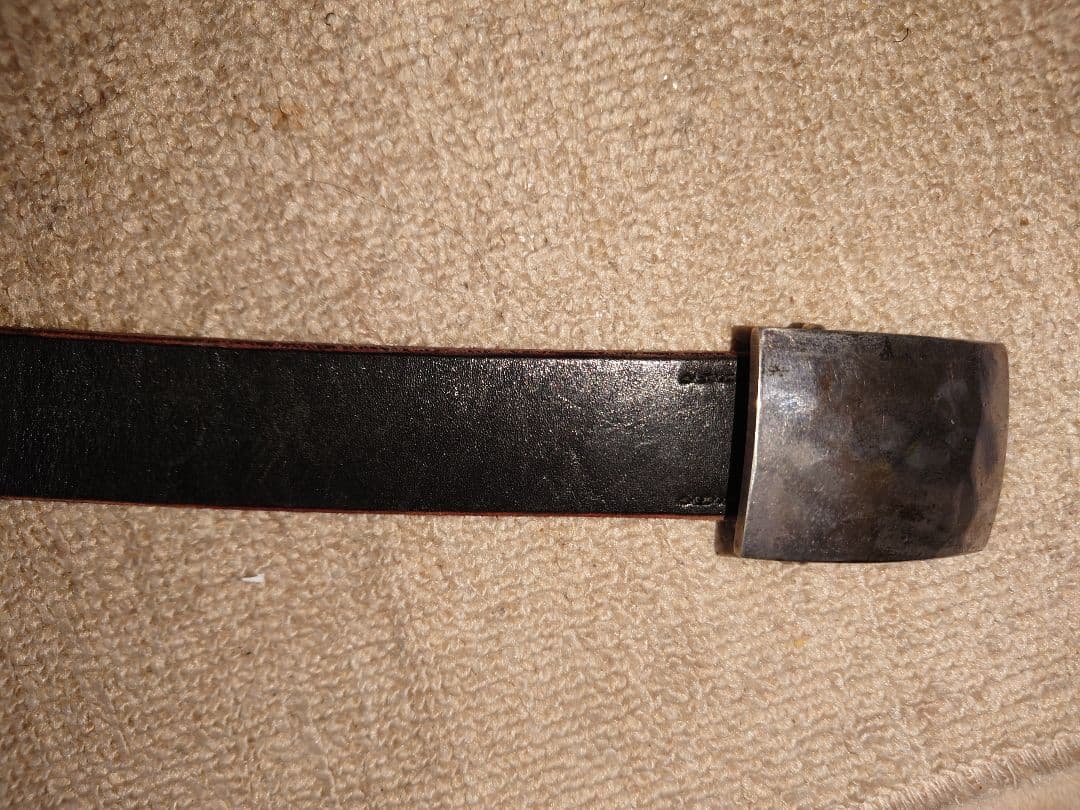 フラットヘッドプレートバックル ベルト　 FN-BE-L001