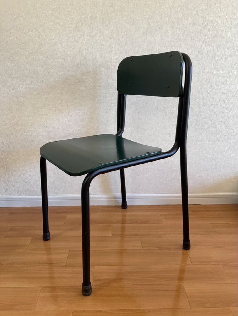 リメイク 学校椅子 緑色 グリーン イス チェア 学習 かわいい レトロ