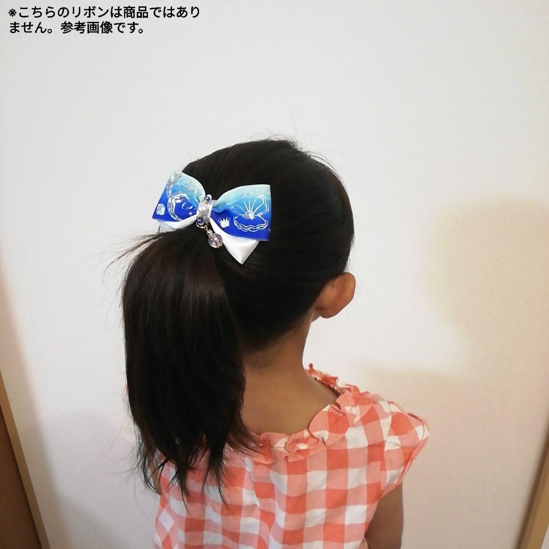 確認　ヘアゴム　リボン　1177　和柄　紫　藍　花