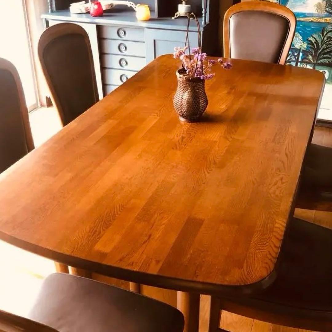 【old karimoku】オーク板 高級 ダイニングテーブル