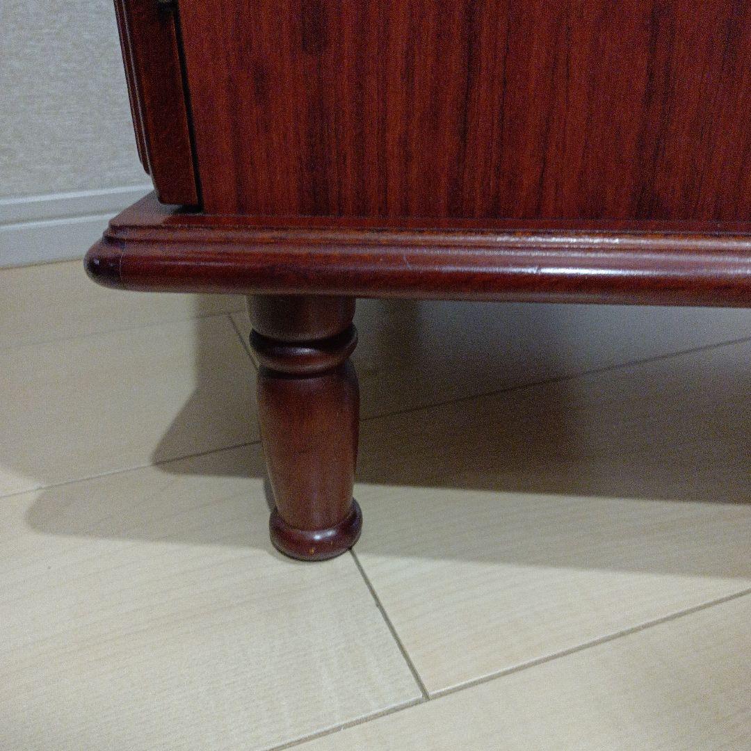 昭和レトロ　アンティーク　木製電話台・ファックス台 2段式 　四国工芸