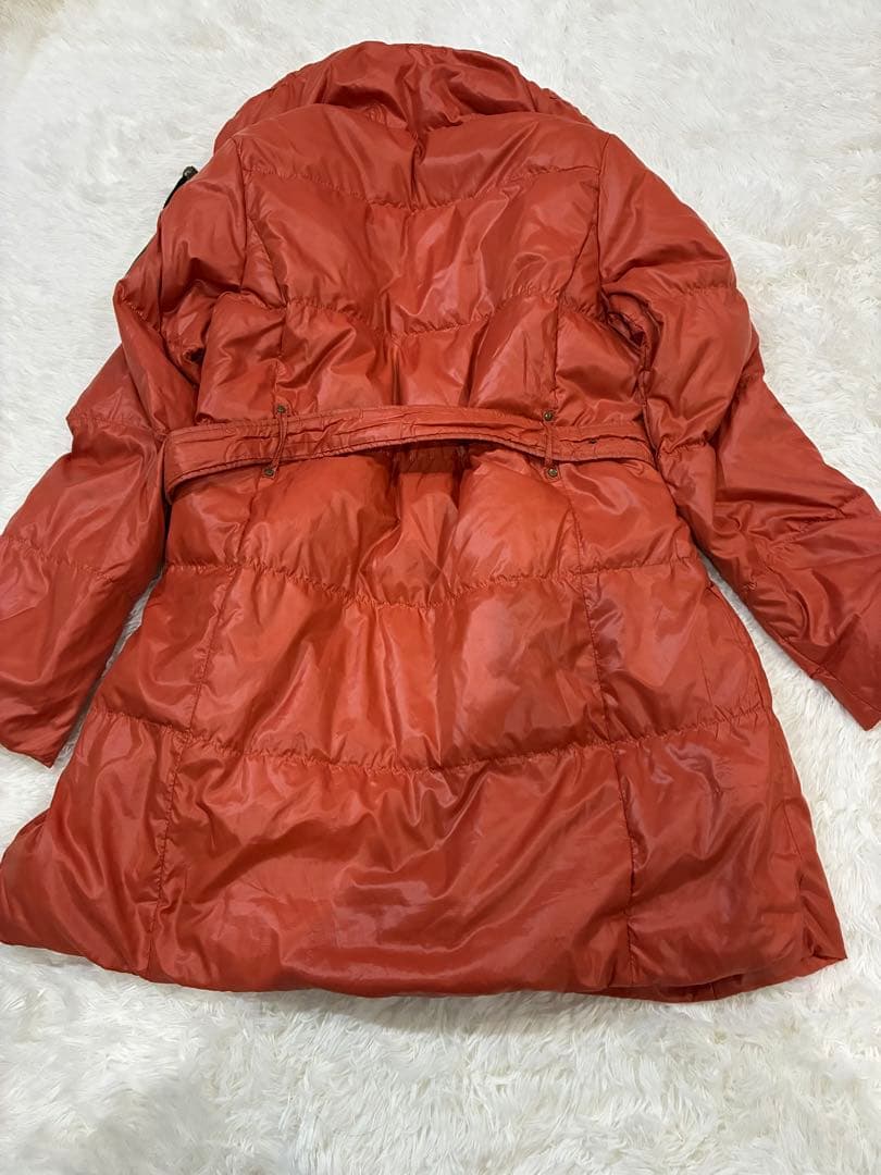 benimaruカステルバジャック ダウンコート オレンジ 2重襟 リブ