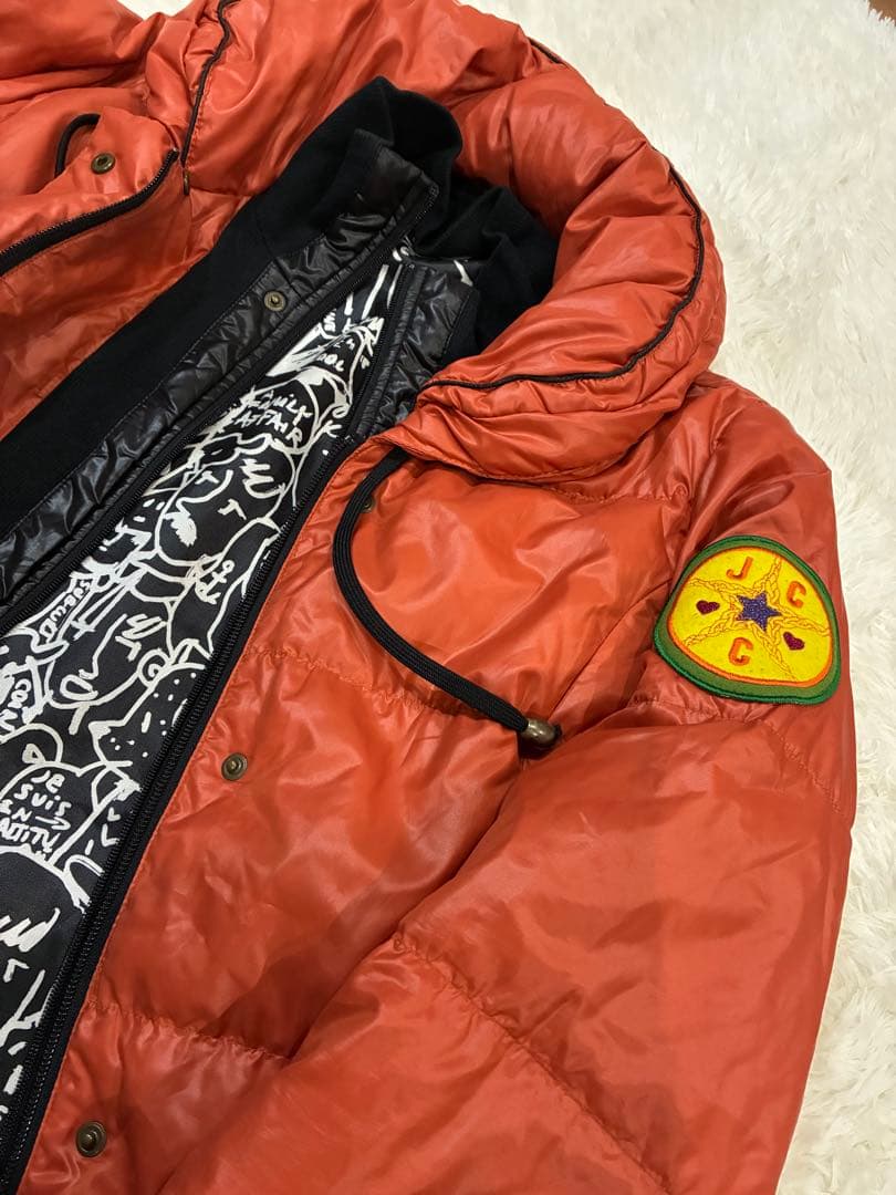 benimaruカステルバジャック ダウンコート オレンジ 2重襟 リブ