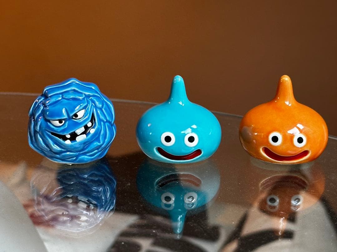 ドラゴンクエスト陶器人形　スライム、スライムベス、ばくだんいわ　3点セット