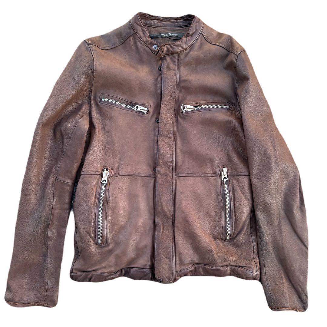 ママもん　ナノユニバース　ライダースジャケット サイズ48