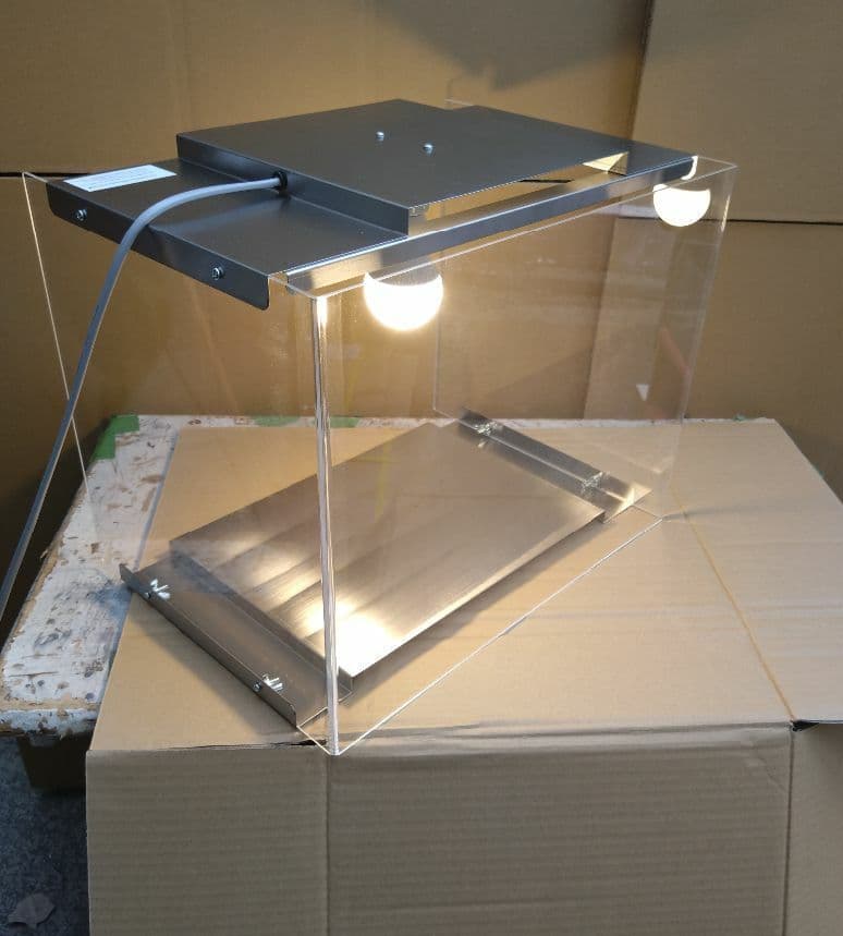 ランプ付き アクリル製 食品ホットショーケース 焼鳥 ホットドック 学園文化祭り