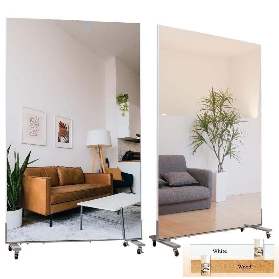 ダンスミラー 割れない鏡 幅100cmｘ160cm キャスター付き 2103,4