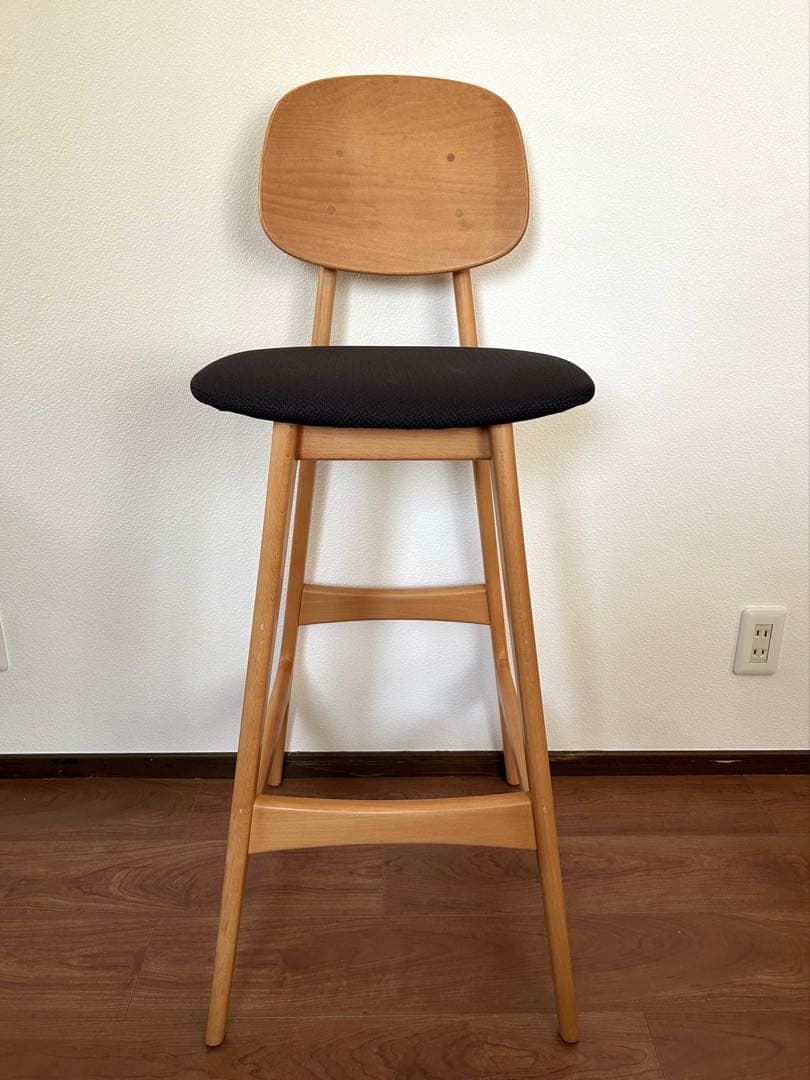 クオン　QUON プラムスタンド カウンターチェア　木製椅子　お洒落　美品　C