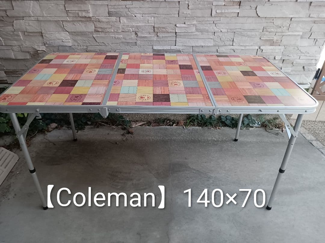 【Coleman】ナチュラルモザイクリビングテーブル/140