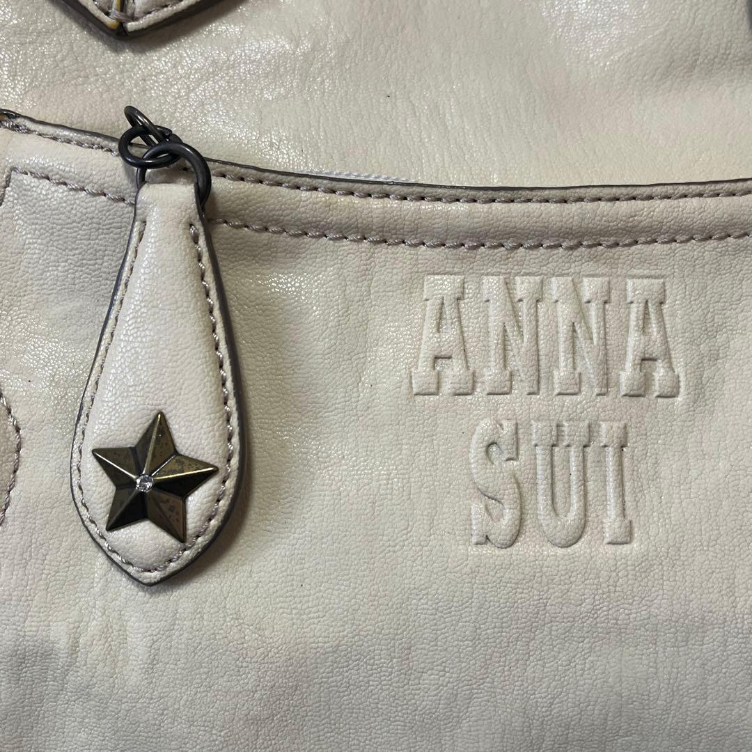 mie☆アナスイ☆ドリトルシリーズ本革レザートートバッグ蝶チャーム