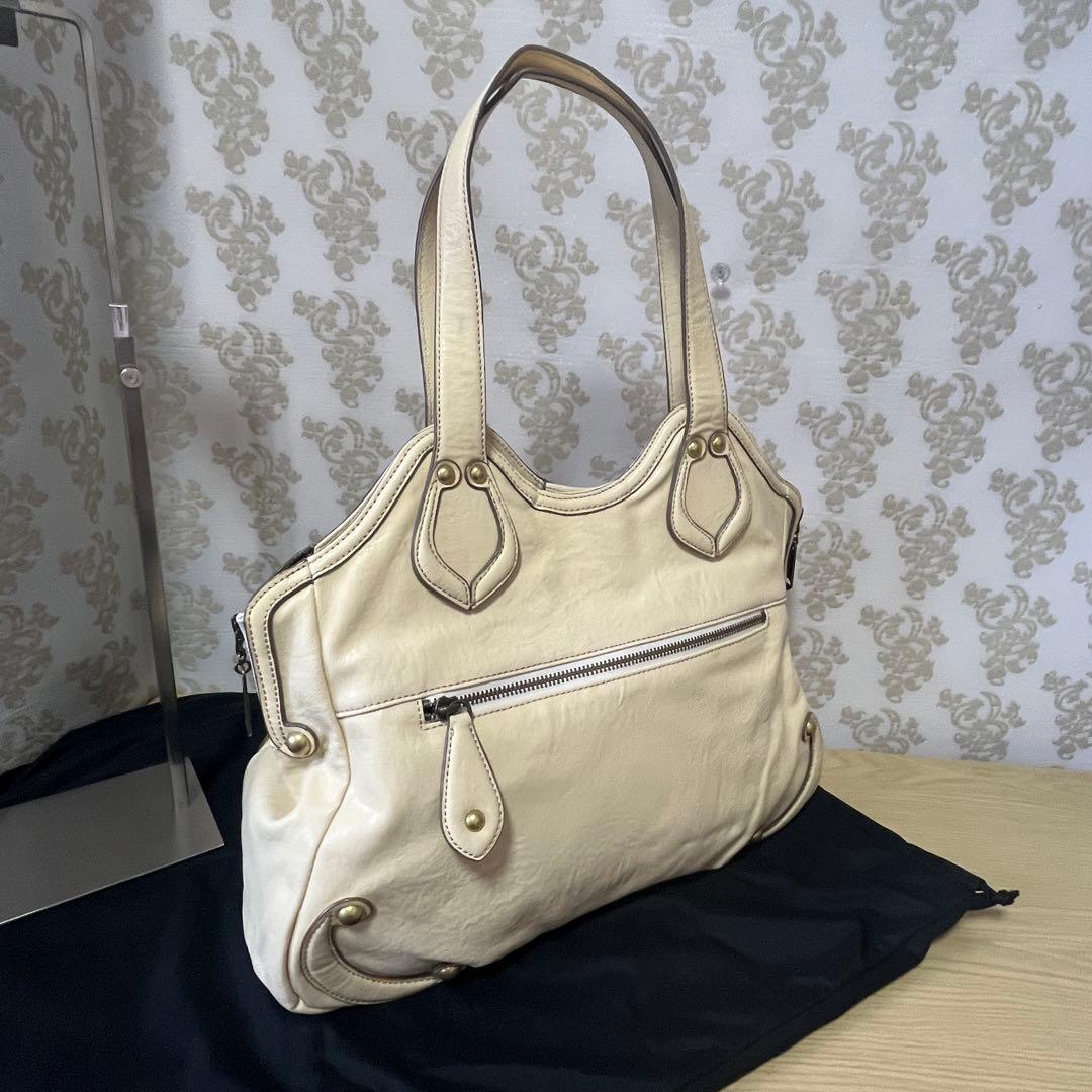 mie☆アナスイ☆ドリトルシリーズ本革レザートートバッグ蝶チャーム