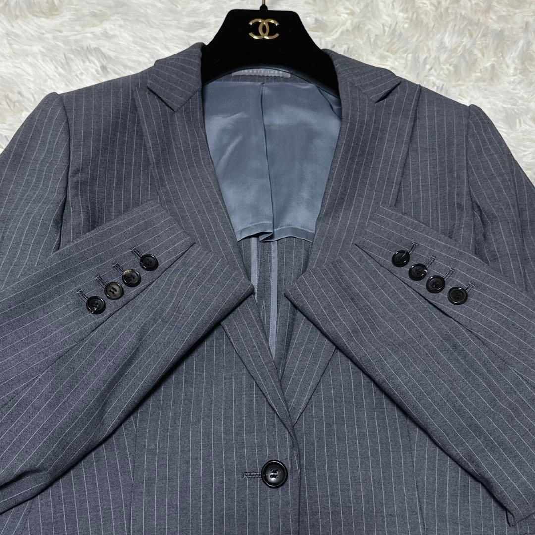 最高級✨ロロピアーナ✨セオリーリュクス パンツスーツ グレー ストライプ 美品