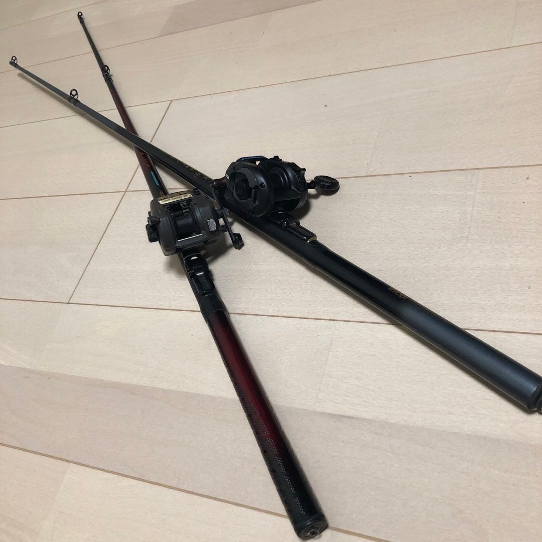 落とし込み、カセ、筏竿　リールセット