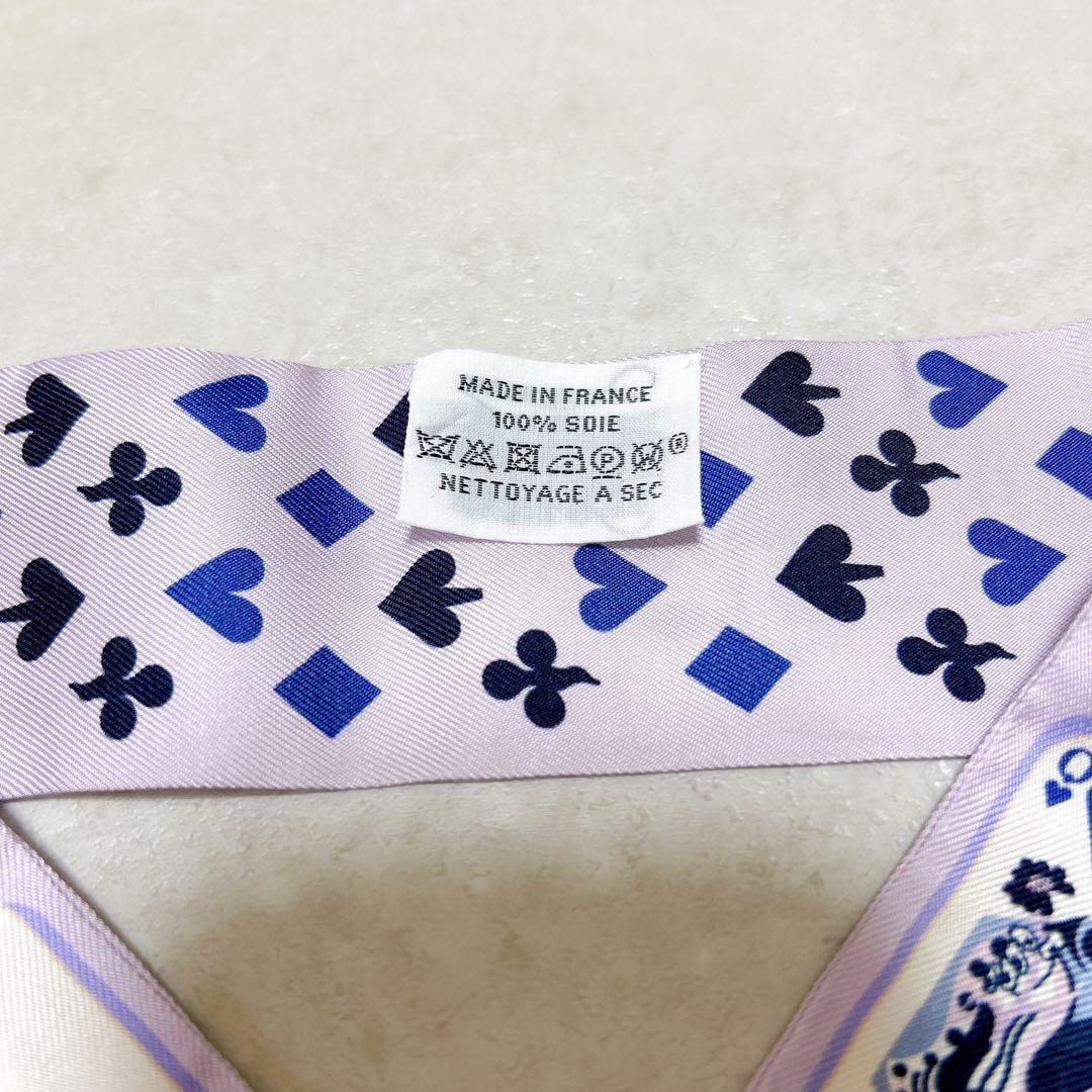 【美品】HERMES エルメス ジュドーカルト トランプ柄 ツイリー 箱付き