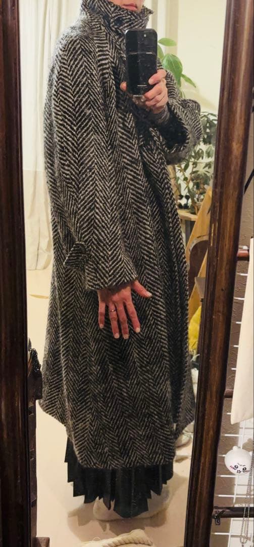 MAISON SPECIAL メゾンスペシャル ヘリンボーン ロングコート　38