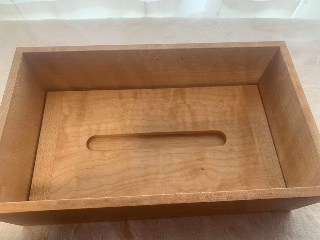 【MUKU】職人限定製作✨高級木材・楓✨木製ティッシュボックス ①