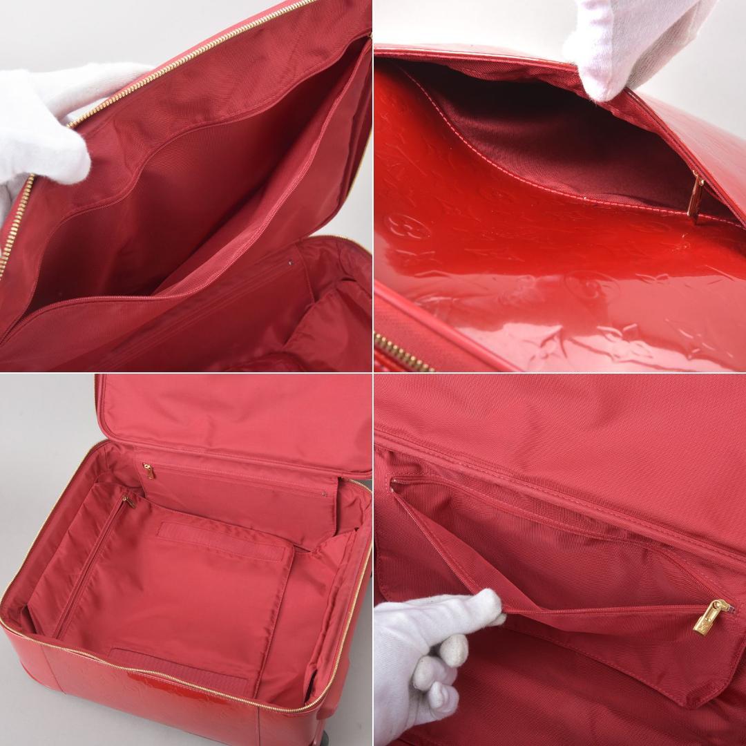 ルイヴィトン◇ペガス45 キャリーバッグ スーツケース モノグラムヴェルニ 赤