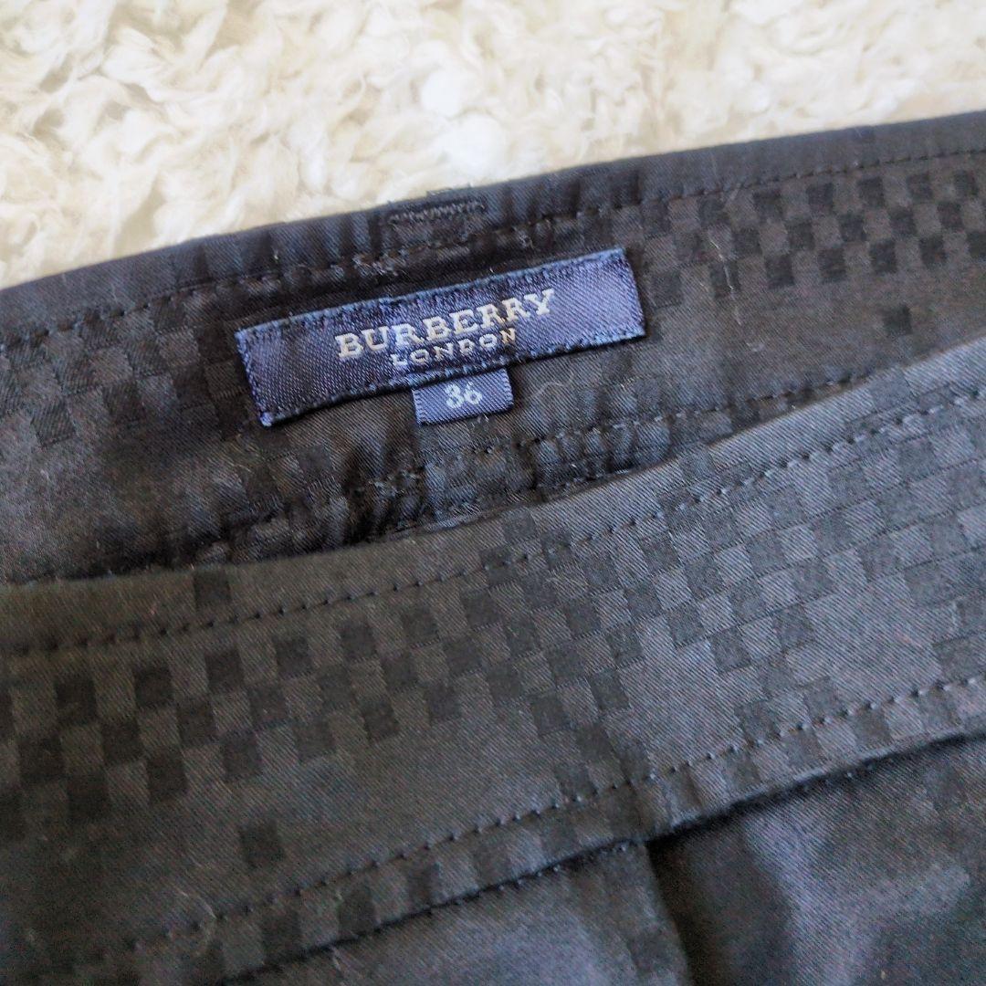 美品 バーバリーロンドン パンツセットアップ ビックチェック ブラック
