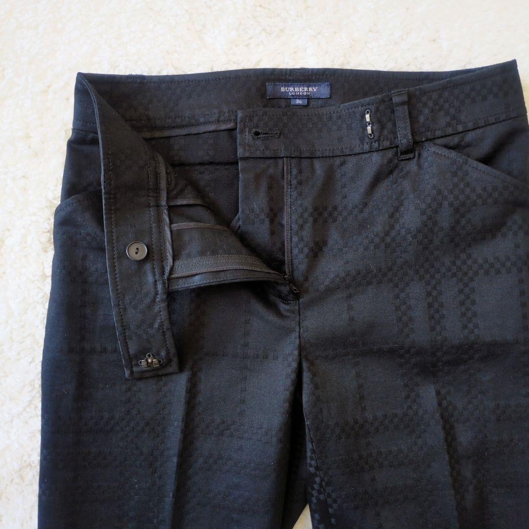 美品 バーバリーロンドン パンツセットアップ ビックチェック ブラック