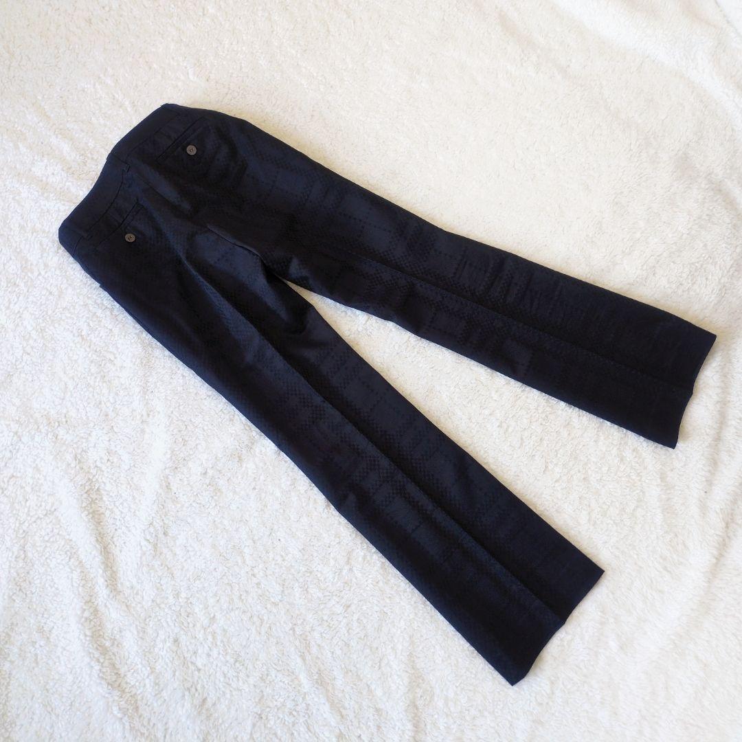 美品 バーバリーロンドン パンツセットアップ ビックチェック ブラック