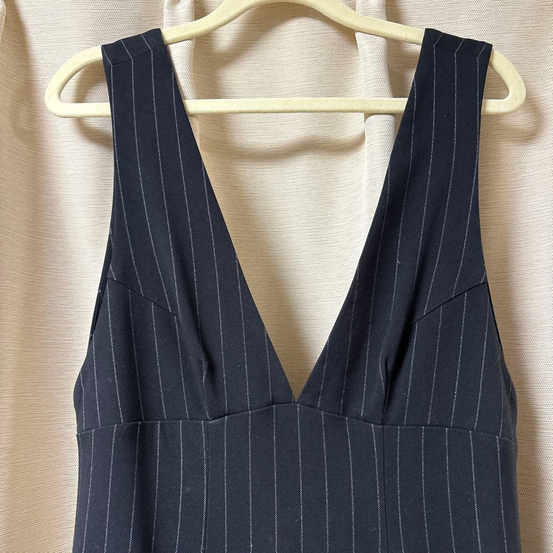 【herlipto】Striped Jumper Skirt M Black