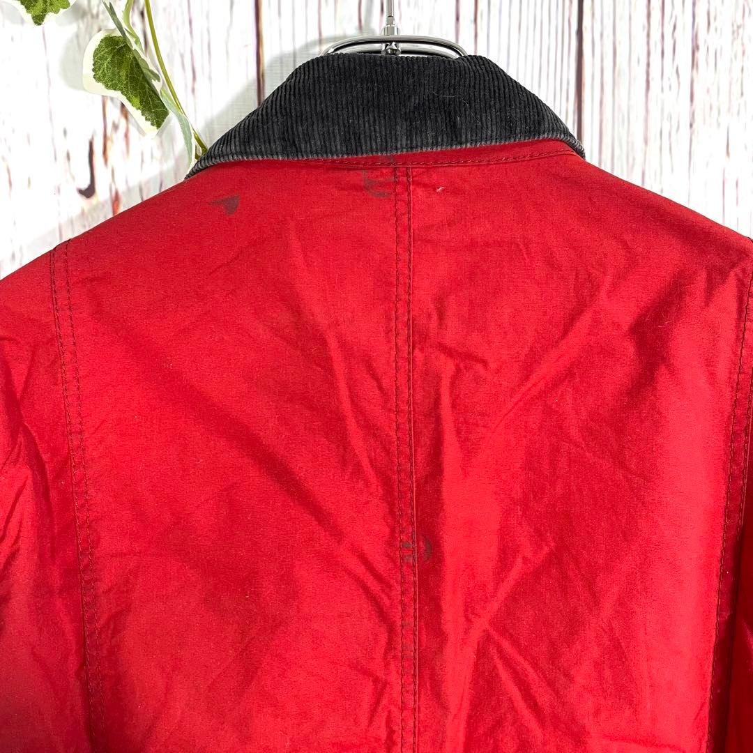 【人気】バブアー オイルドジャケット　赤　 BEDALE ビデイル