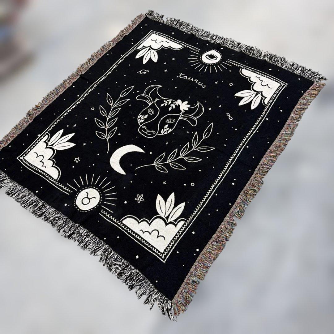 牛　マルチカバー　ソファカバー　ヴィンテージラグ　160x134