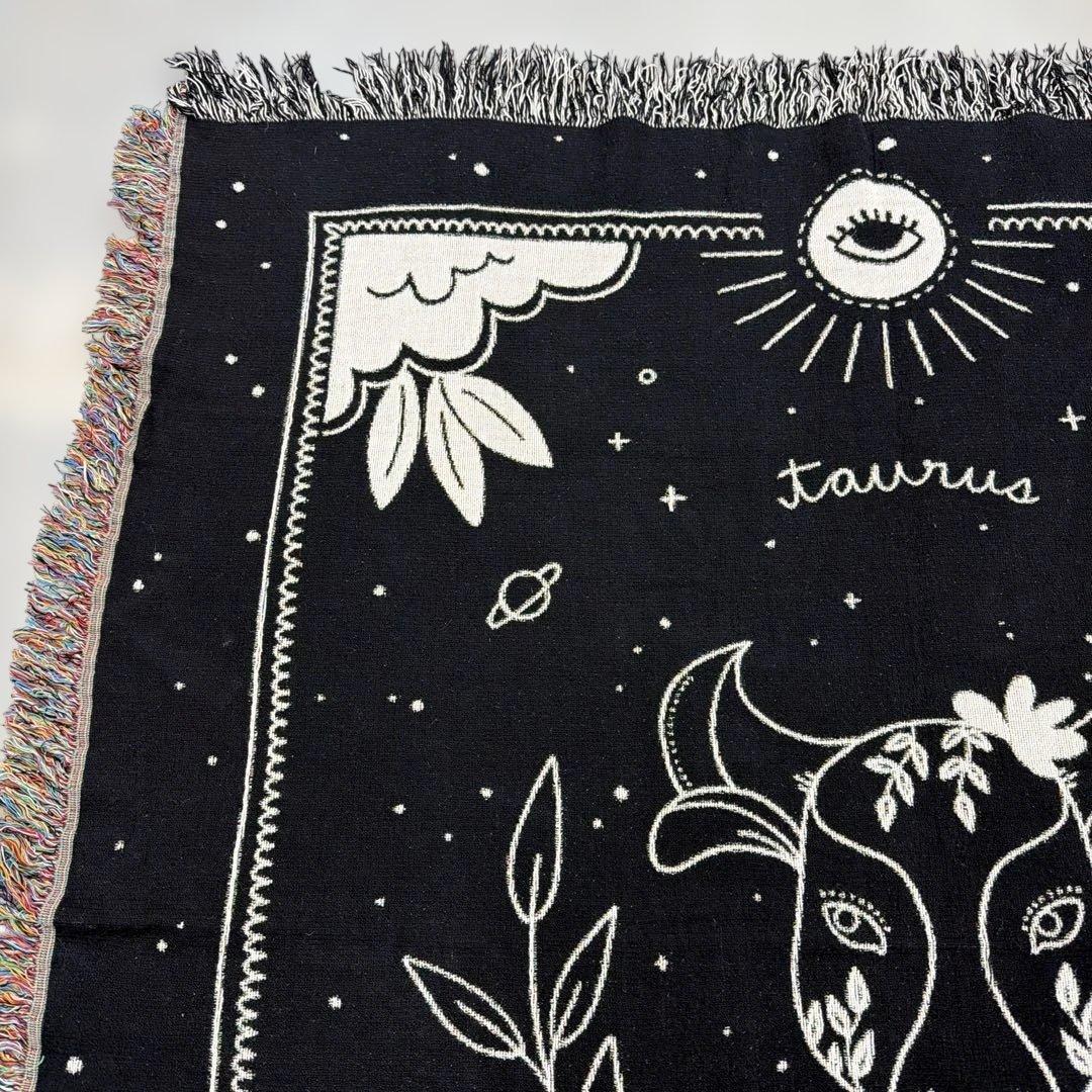 牛　マルチカバー　ソファカバー　ヴィンテージラグ　160x134