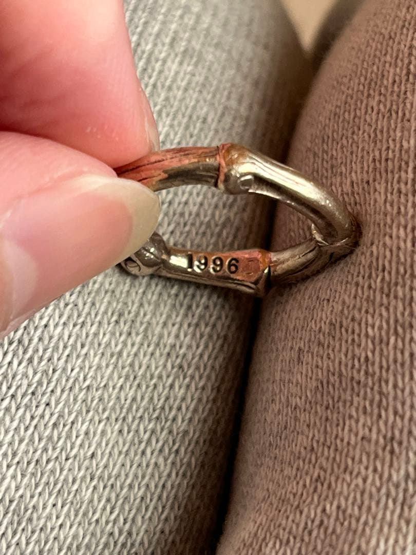 シルバー925 バンブーデザインリング 1996年製 サイズ9号