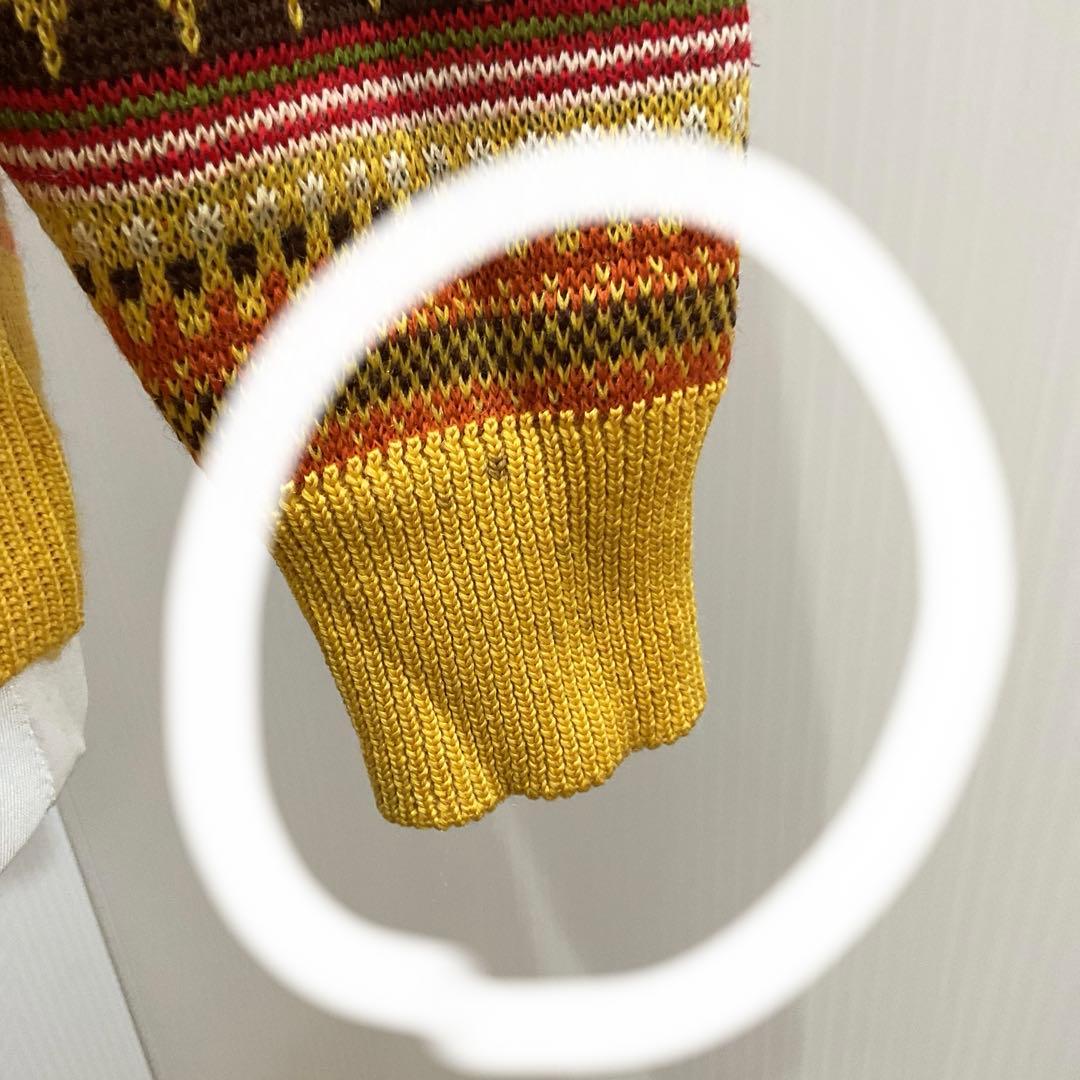 希少　日本製　I.S.　イッセイミヤケ　М 　　アイル柄 　厚手　長袖セーター