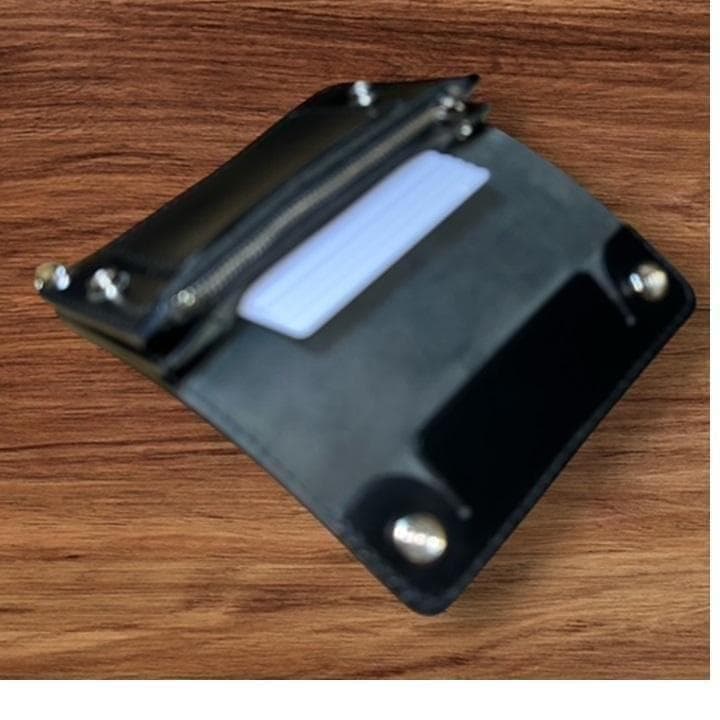 まりりん ⑤ミドルトラッカーウォレット/栃木レザー/シルバ/小判カンシルバ