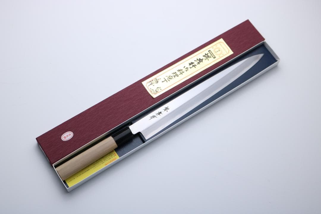 堺孝行 柳刃 包丁 正夫 霞研水牛柄 尺