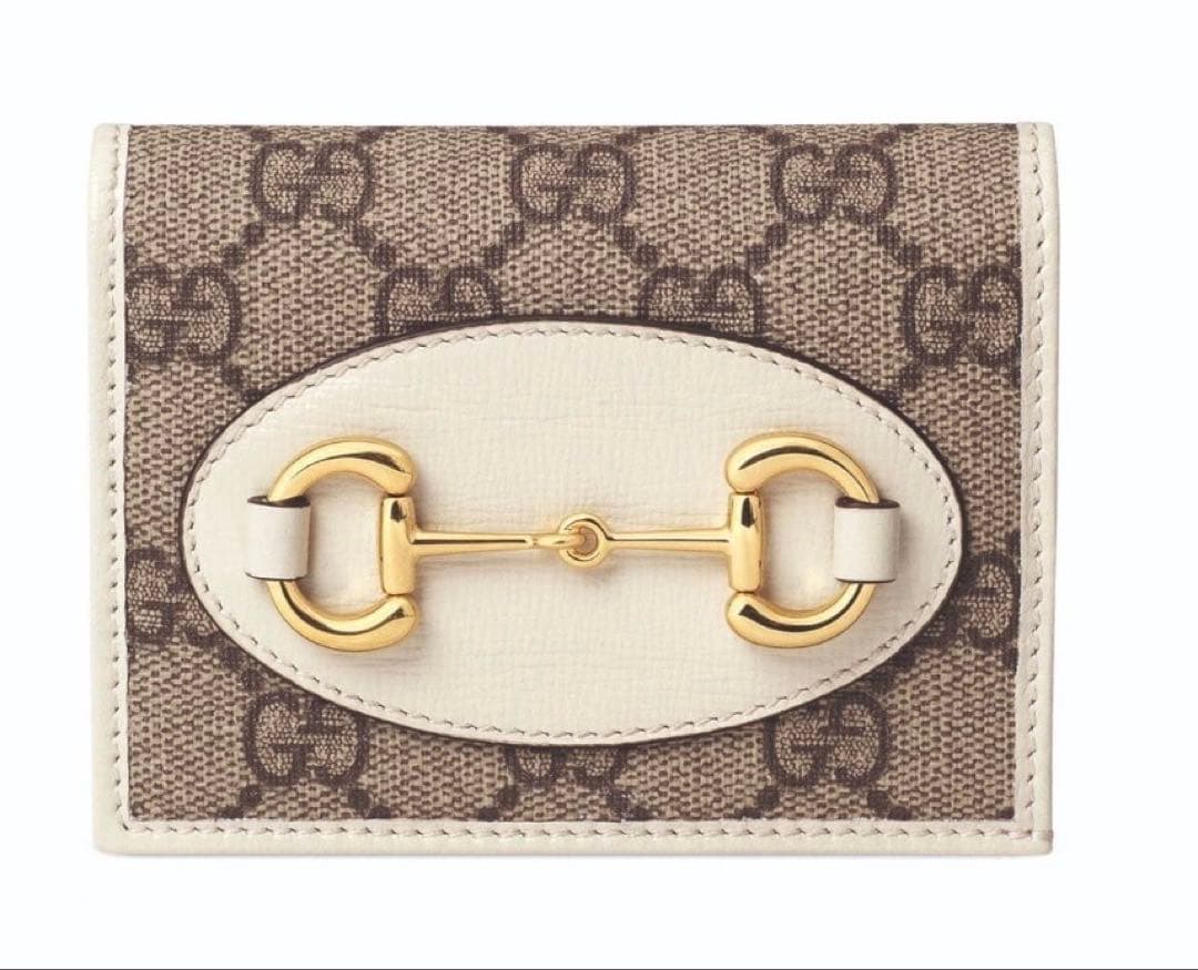 GGパターン 二つ折り財布 ベージュ