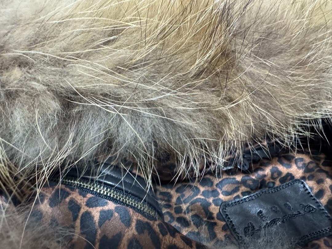 goa ブラックレザーライダースジャケット（ファー付き）ゴア　2